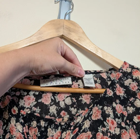 Floral Black and Pink Women's Dress - Picture 6 of 6